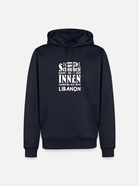 Wahre Schönheit Frau Libanon - Männer Premium Bio Hoodie - Navy