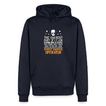 they know how to do my job street sweeper - Männer Premium Bio Hoodie - Navy - Vorne - Nico (187cm)