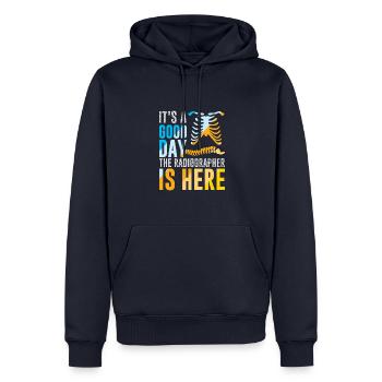It's a good day the radiographer is here - Männer Premium Bio Hoodie - Navy - Vorne - Nico (187cm)