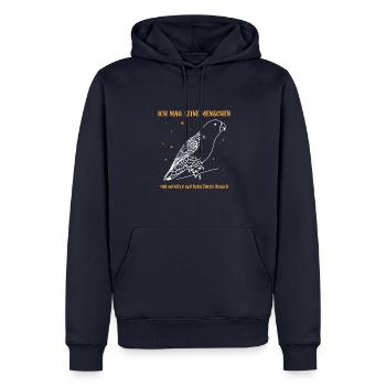 Ich mag keine Menschen Wellensittiche - Männer Premium Bio Hoodie - Navy - Vorne - Nico (187cm)