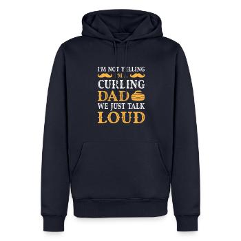 I'm not yelling I'm a curling dad - Männer Premium Bio Hoodie - Navy - Vorne - Nico (187cm)