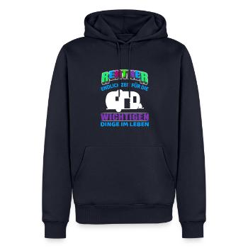 Rentner Rente Rentenbeginn Camping Camper - Männer Premium Bio Hoodie - Navy - Vorne - Nico (187cm)