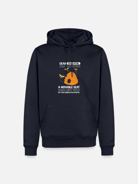 Imker Biene Kita Kindergarten 2023 - Männer Premium Bio Hoodie - Navy