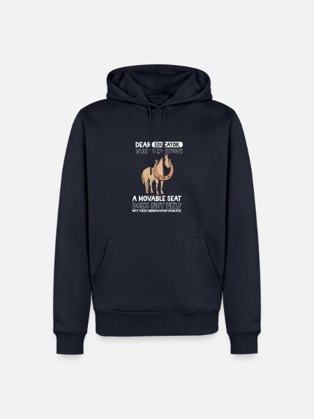 Pferd Kita Kindergarten 2023 - Männer Premium Bio Hoodie - Navy