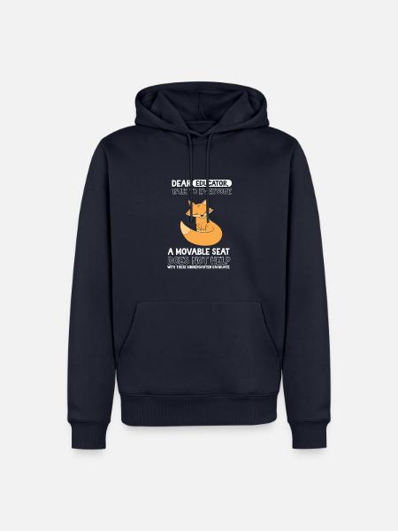 Fuchs Kita Kindergarten 2023 - Männer Premium Bio Hoodie - Navy