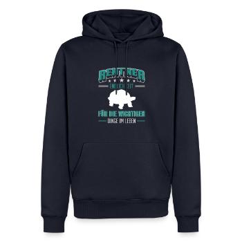 Rentner Rente Rentenbeginn Schildkröte - Männer Premium Bio Hoodie - Navy - Vorne - Nico (187cm)