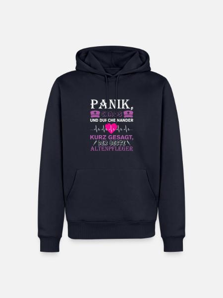 Altenpfleger Geschenk Altenpflege Pflegefachkraft - Männer Premium Bio Hoodie - Navy