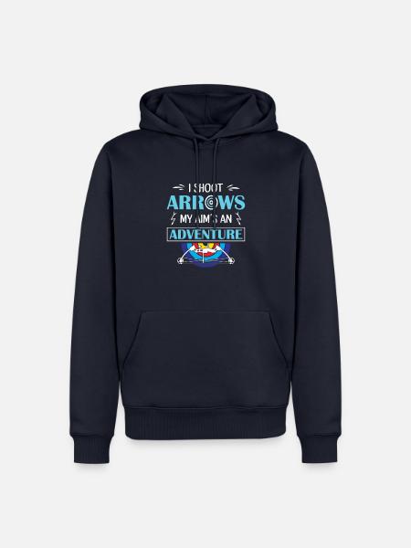 Bogenschießen Bogenschütze - Männer Premium Bio Hoodie - Navy