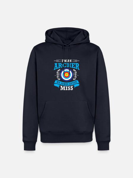 Bogenschießen Bogenschütze - Männer Premium Bio Hoodie - Navy