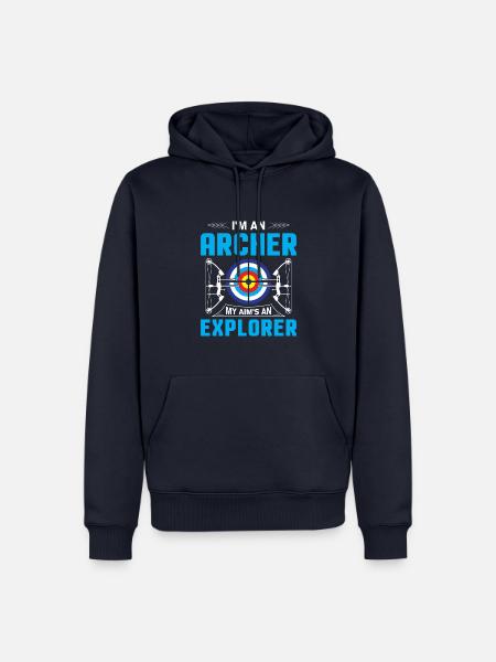 Bogenschießen Bogenschütze - Männer Premium Bio Hoodie - Navy