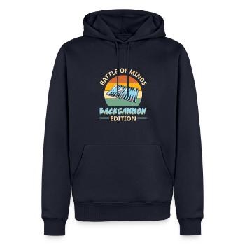 Backgammon Spiel - Männer Premium Bio Hoodie - Navy - Vorne - Nico (187cm)