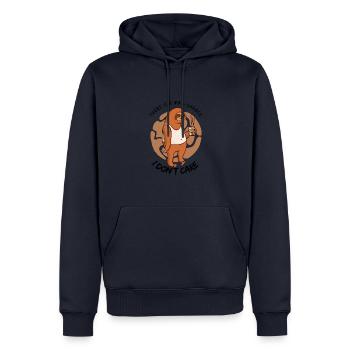 I Dont Care Sloth Saying - Men’s Premium Organic Hoodie - navy - Front - Nico (187cm)