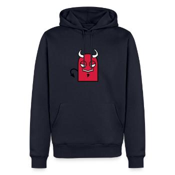Little Devil (personnage de bande dessinée) - Sweat à capuche Premium bio Homme - bleu marine - Devant - Nico (187cm)