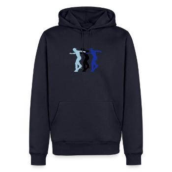 skaters - Männer Premium Bio Hoodie - Navy - Vorne - Nico (187cm)