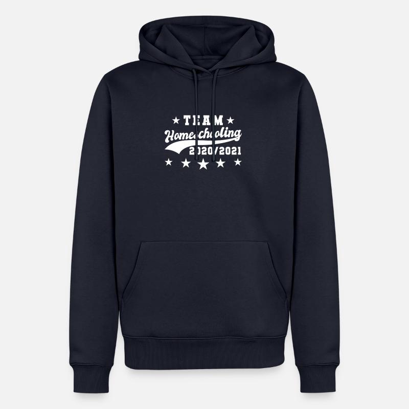 Homeschooling Élèves École Écolier - Sweat à capuche Premium bio Homme - bleu marine