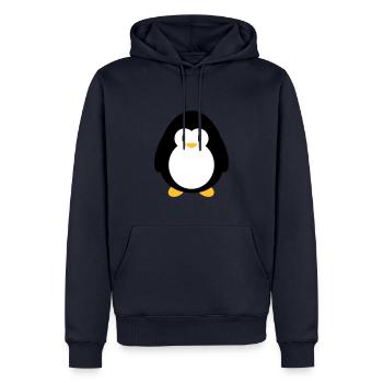 Sweet penguin - Sweat à capuche Premium bio Homme - bleu marine - Devant - Nico (187cm)
