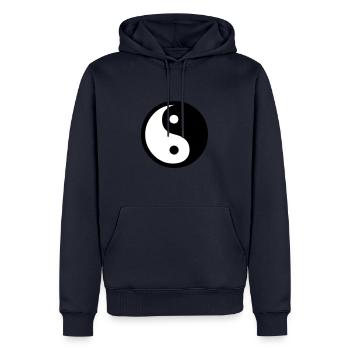yin yang Wellness fernöstlich feng shui china - Männer Premium Bio Hoodie - Navy - Vorne - Nico (187cm)