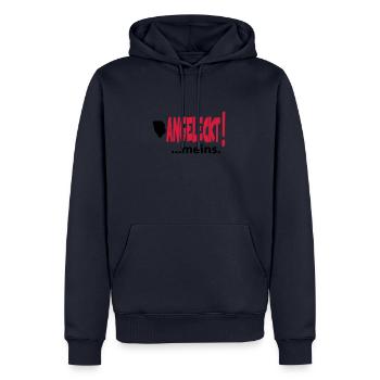 Angeleckt - Männer Premium Bio Hoodie - Navy - Vorne - Nico (187cm)