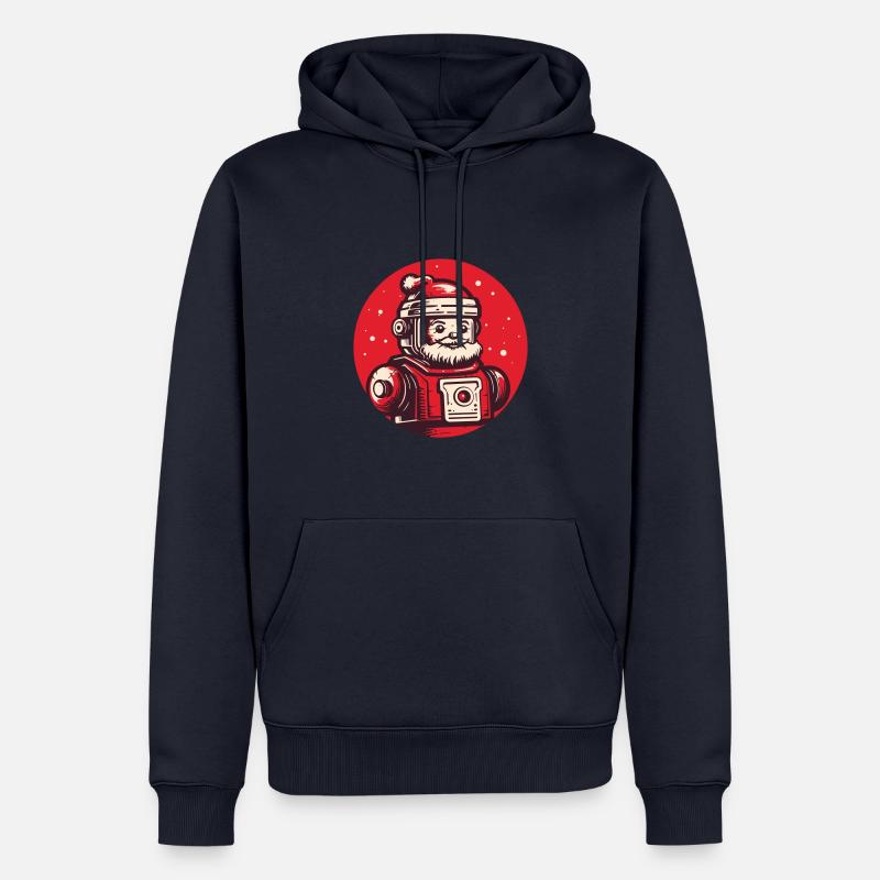 Robot-Père Noël : Android festif - Sweat à capuche Premium bio Homme - bleu marine