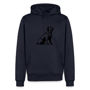 Chien Golden Retriever - Sweat à capuche Premium bio Homme - bleu marine - Devant - Nico (187cm)
