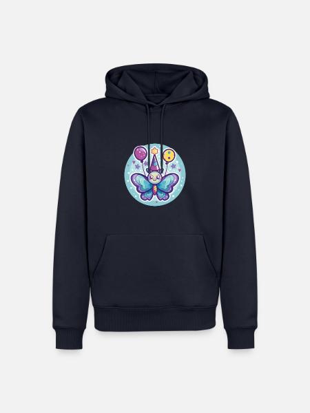 Butterfly Birthday Baby - Men’s Premium Organic Hoodie - navy