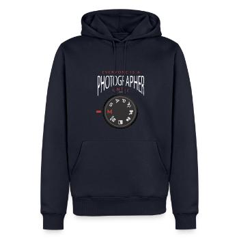 Everyone is a photographer until ... - Men’s Premium Organic Hoodie - navy - Front - Nico (187cm)