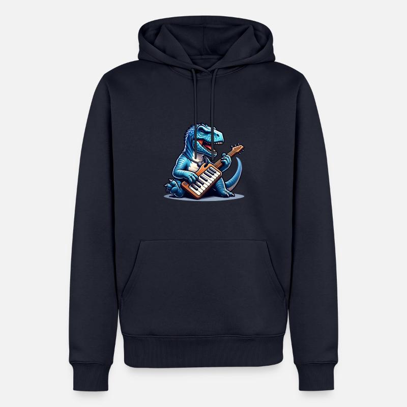 Conception de clavier Dino cool - Sweat à capuche Premium bio Homme - bleu marine