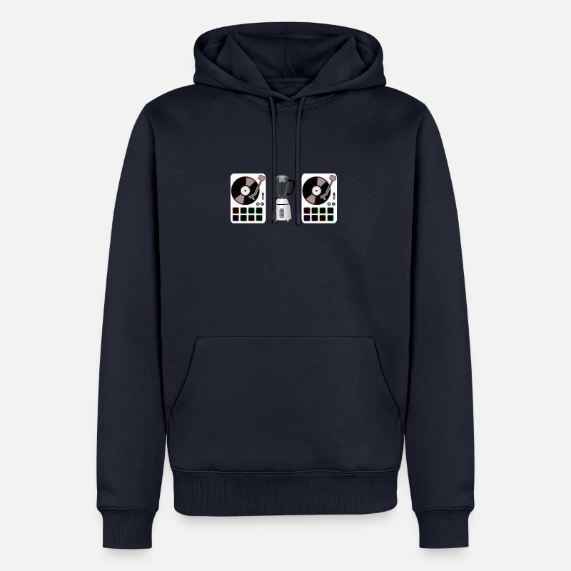 DJ Controller mit Mixer - Männer Premium Bio Hoodie - Navy