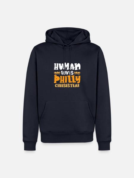Philly Cheesesteak Sandwich - Männer Premium Bio Hoodie - Navy