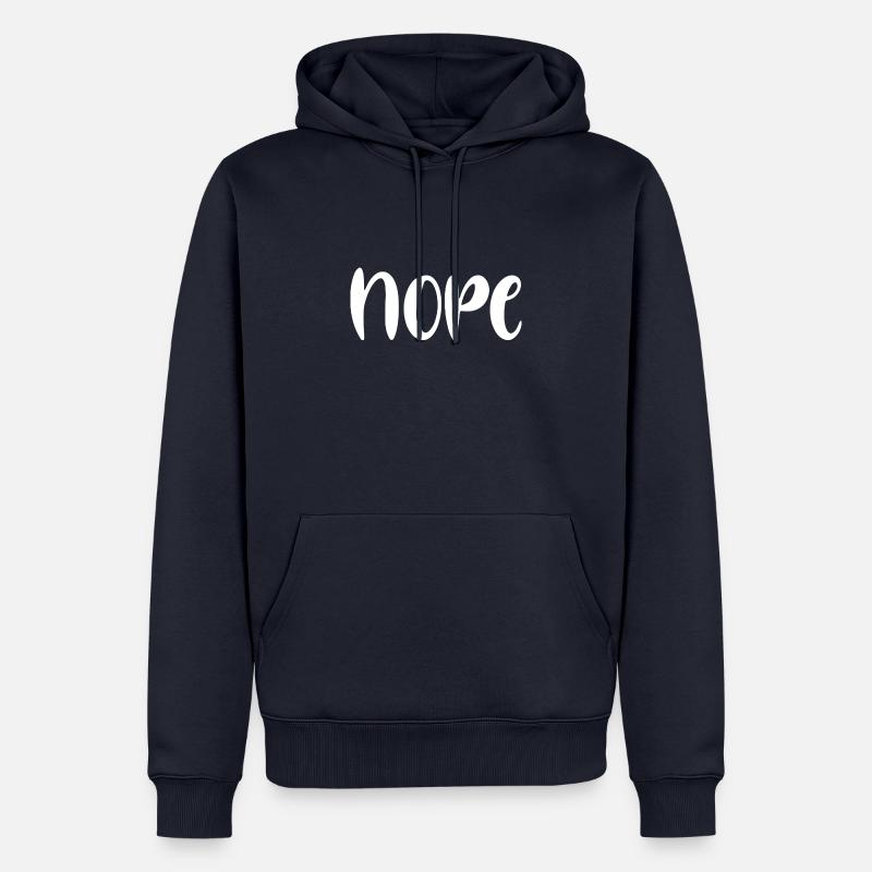 NOPE - Männer Premium Bio Hoodie - Navy