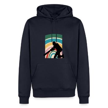 Cricketspieler Sport Cricket - Männer Premium Bio Hoodie - Navy - Vorne - Nico (187cm)