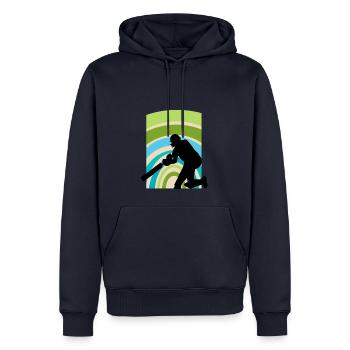 Cricketspieler Cricket Cricket - Männer Premium Bio Hoodie - Navy - Vorne - Nico (187cm)