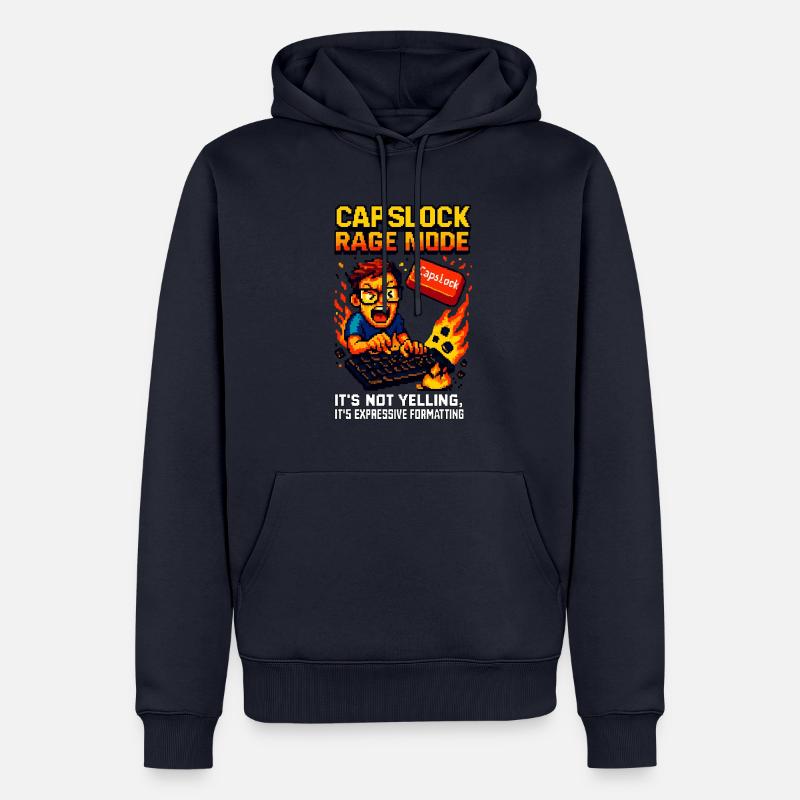 Capslock Rage Mode - Men’s Premium Organic Hoodie - navy