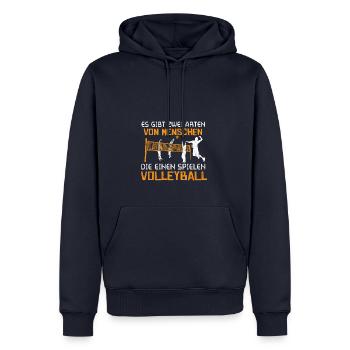 Die einen... - Volleyballer Beach Volleyball - Männer Premium Bio Hoodie - Navy - Vorne - Nico (187cm)