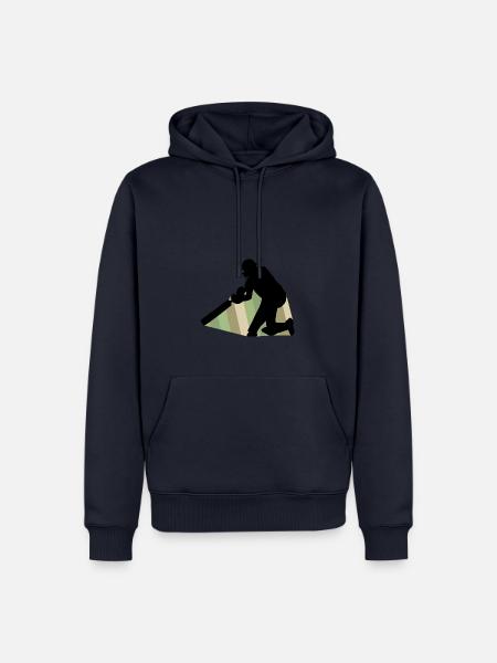 Cricketteam Pitcher - Männer Premium Bio Hoodie - Navy