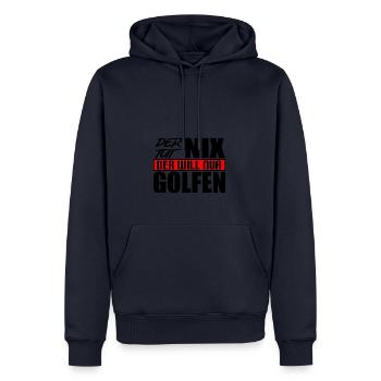 Der tut nix der will nur golfen Humor T-Shirt - Männer Premium Bio Hoodie - Navy - Vorne - Nico (187cm)