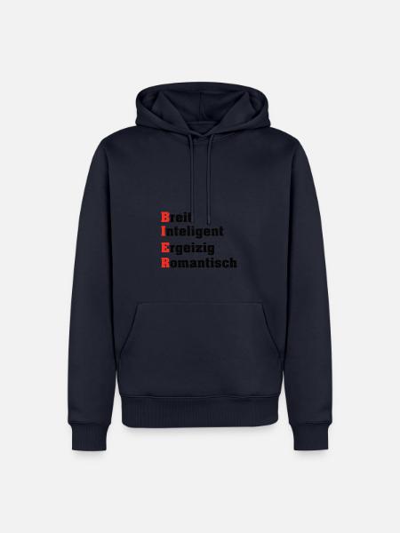 Biermotiv - Männer Premium Bio Hoodie - Navy