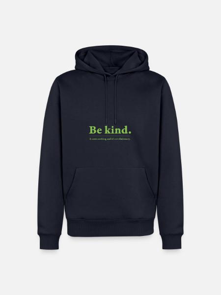 Be kind - - Männer Premium Bio Hoodie - Navy