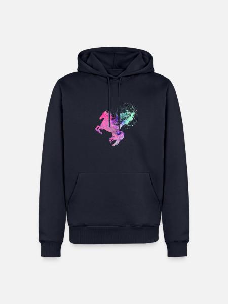 fliegendes pferd,pferd mit flügel,pferd,graffiti - Männer Premium Bio Hoodie - Navy