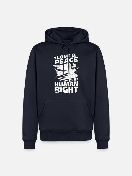Frieden für alle Menschen dieser Welt - Männer Premium Bio Hoodie - Navy