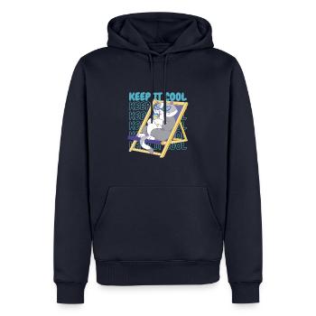 Ice Cream Summer Beach Ice Cream Holiday Cat - Men’s Premium Organic Hoodie - navy - Front - Nico (187cm)