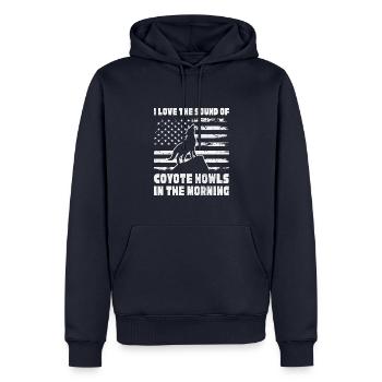 I love the sound of coyote howls Design for a - Männer Premium Bio Hoodie - Navy - Vorne - Nico (187cm)