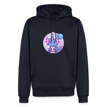 dinosaure tricératops anniversaire bébé - Sweat à capuche Premium bio Homme - bleu marine - Devant - Nico (187cm)