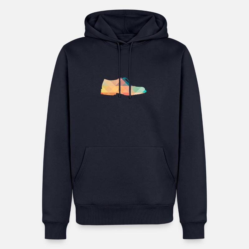 chaussure colorée - Sweat à capuche Premium bio Homme - bleu marine