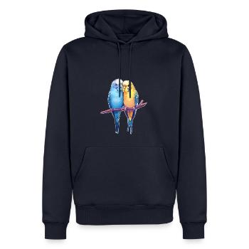 Budgies - Sweat à capuche Premium bio Homme - bleu marine - Devant - Nico (187cm)