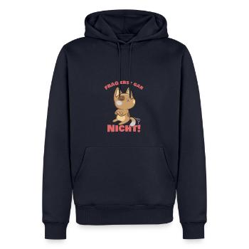 Süße Katze witziger Spruch Geschenk - Männer Premium Bio Hoodie - Navy - Vorne - Nico (187cm)