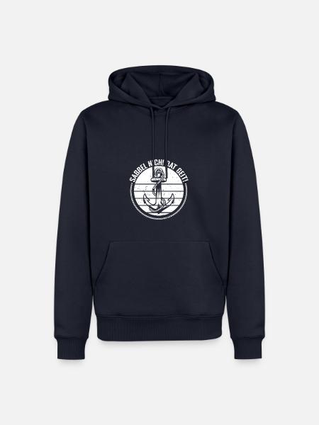 Sabbel nicht! Dat Geit! Norddeutschland Anker Tau - Männer Premium Bio Hoodie - Navy