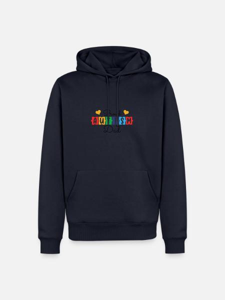 Autismus Bewusstsein Stolzer Autismus Vater Papa - Männer Premium Bio Hoodie - Navy