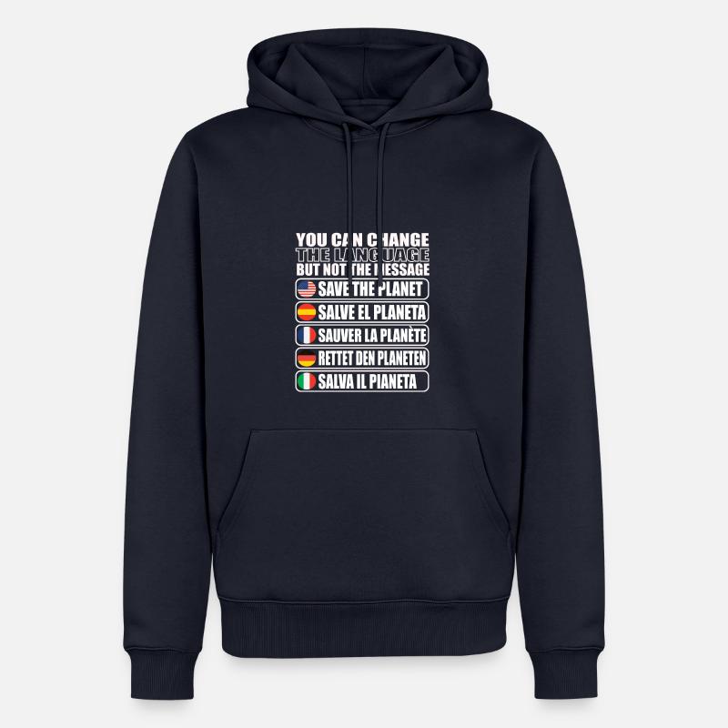 Speichern Sie Die Planetenumgebung - Männer Premium Bio Hoodie - Navy