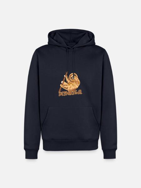 Faultier desmiregal Lustiges Design für Entspannte - Männer Premium Bio Hoodie - Navy